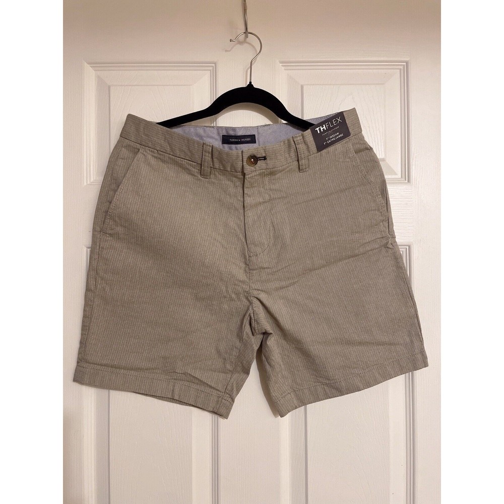 Tommy Hilfiger Mens TH Flex Stretch Theo Flat Front 7" Chino Shorts - NWT